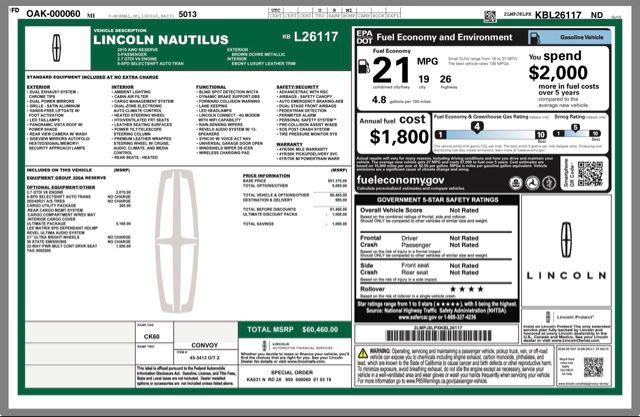 2019 Lincoln Nautilus Reserve