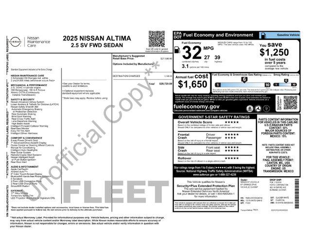 Used 2025 Nissan Altima SV FWD For Sale in Olive Branch, MS
