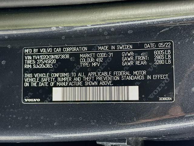 2022 Volvo XC90 T5 Momentum 7 Passenger