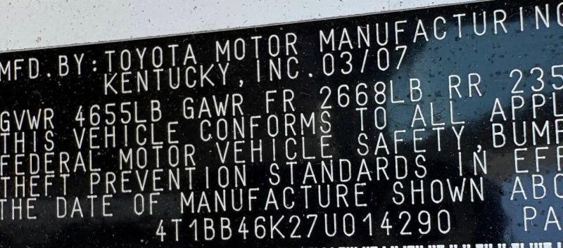 2007 Toyota Camry Base