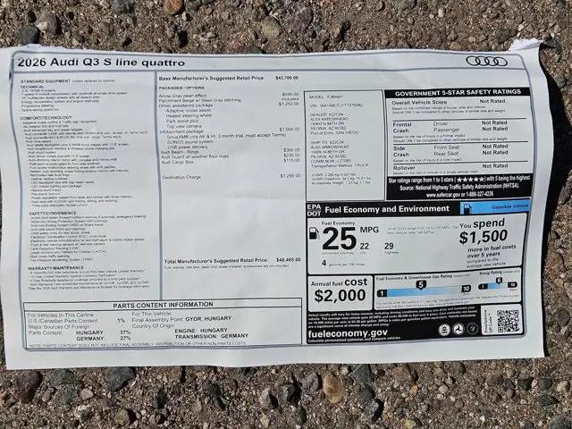 2026 Audi Q3 TFSI quattro S tronic