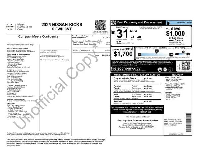 2025 Nissan Kicks S FWD
