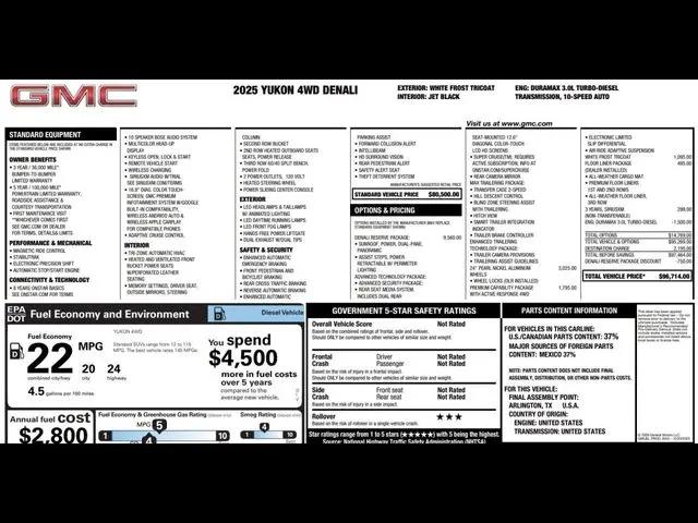 2025 GMC Yukon 4WD Denali