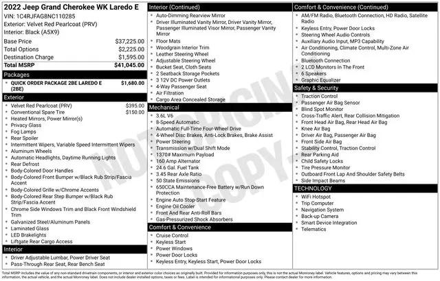 2022 Jeep Grand Cherokee Laredo E 4x4