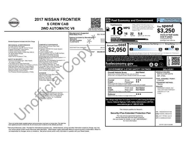 2017 Nissan Frontier S