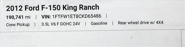 2012 Ford F-150 King Ranch