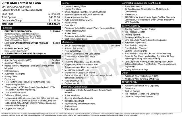 2020 GMC Terrain FWD SLT