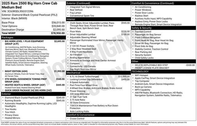 2025 Ram 2500 Big Horn Crew Cab 4x4 6'4" Box