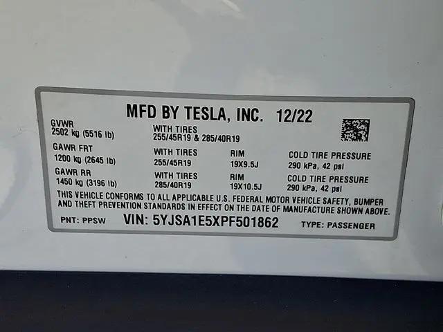 2023 Tesla Model S Standard Range