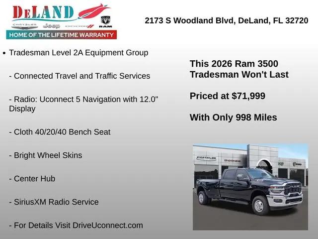 2026 Ram 3500 Tradesman Crew Cab 4x4 8' Box