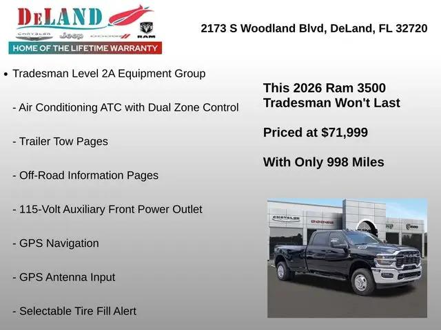 2026 Ram 3500 Tradesman Crew Cab 4x4 8' Box