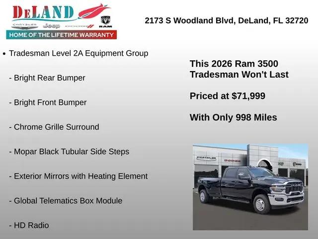 2026 Ram 3500 Tradesman Crew Cab 4x4 8' Box