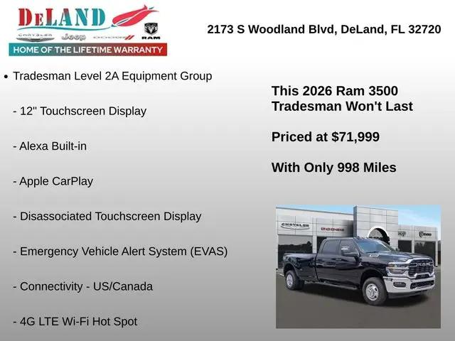 2026 Ram 3500 Tradesman Crew Cab 4x4 8' Box