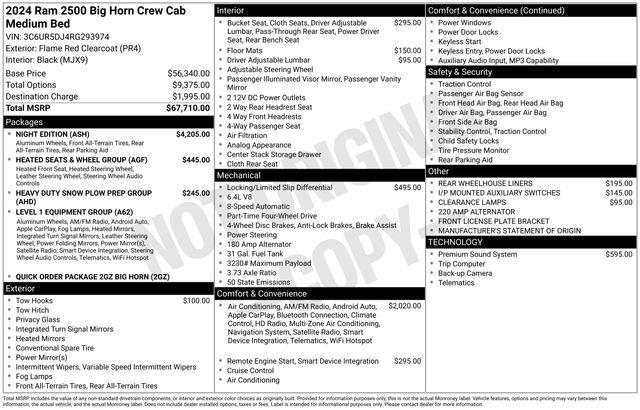 2024 Ram 2500 Big Horn Crew Cab 4x4 6'4" Box