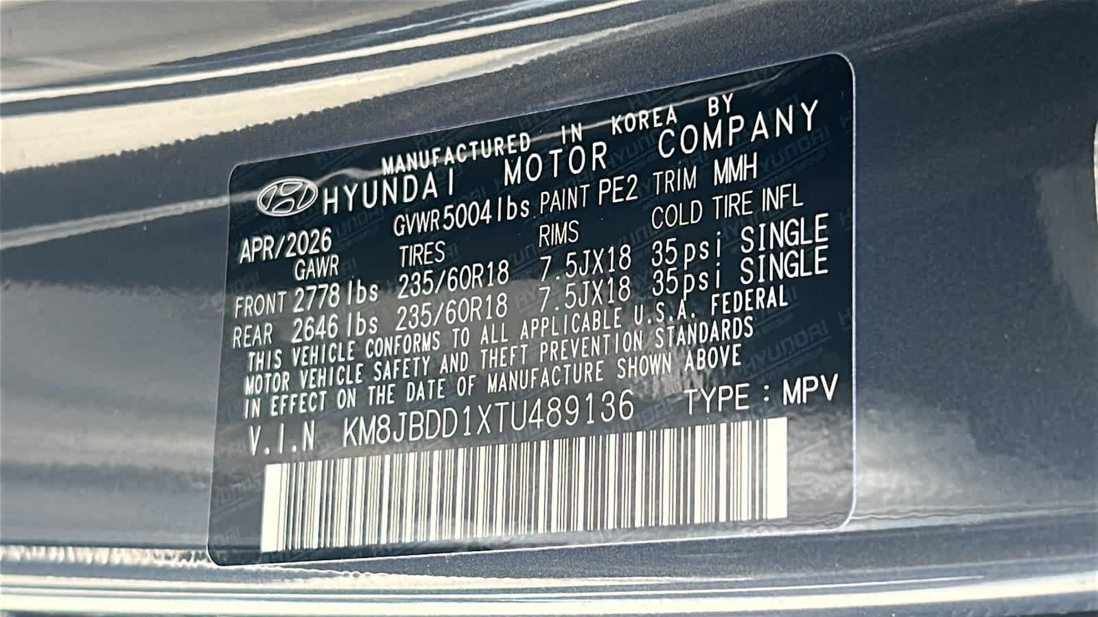 New 2026 Ecotronic Gray Hyundai SEL AWD image 60