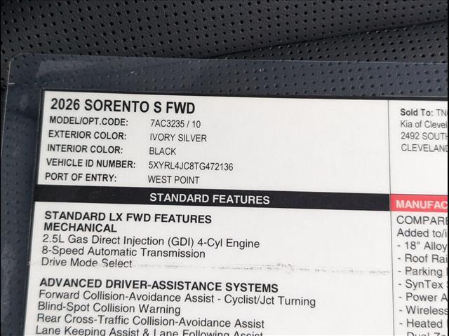 2026 Kia Sorento S