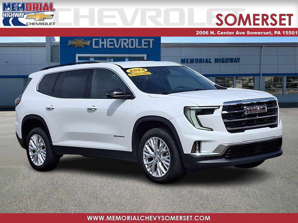 Summit White 2024 GMC Acadia Elevation AWD SUV / Crossover Four-Wheel Drive Automatic