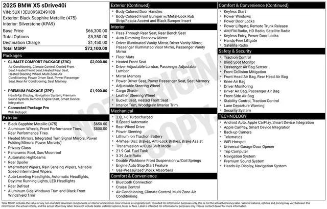 2025 BMW X5 sDrive40i