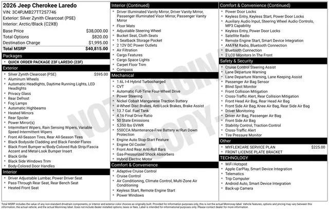 2026 Jeep Cherokee Laredo 4x4