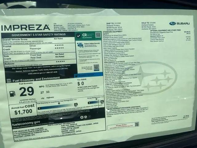 2026 Subaru Impreza Sport