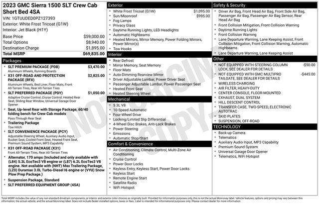 2023 GMC Sierra 1500 4WD Crew Cab Short Box SLT