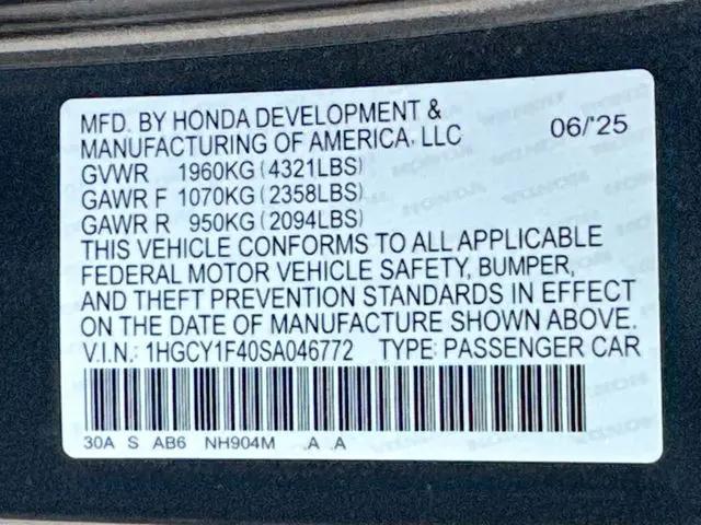 2025 Honda Accord Sedan SE