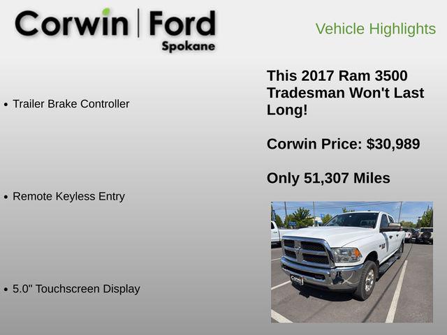 2017 Ram 3500 Tradesman Crew Cab 4x4 8' Box