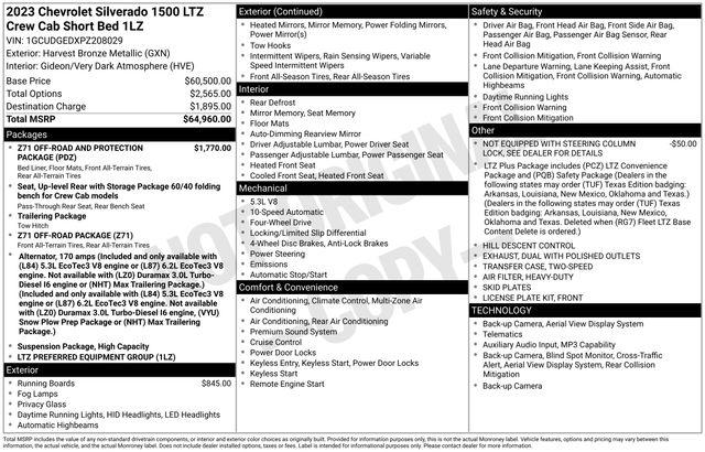 2023 Chevrolet Silverado 1500 4WD Crew Cab Short Bed LTZ