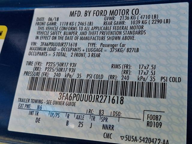 2018 Ford Fusion Hybrid S