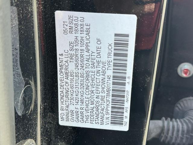 2021 Honda Ridgeline RTL-E