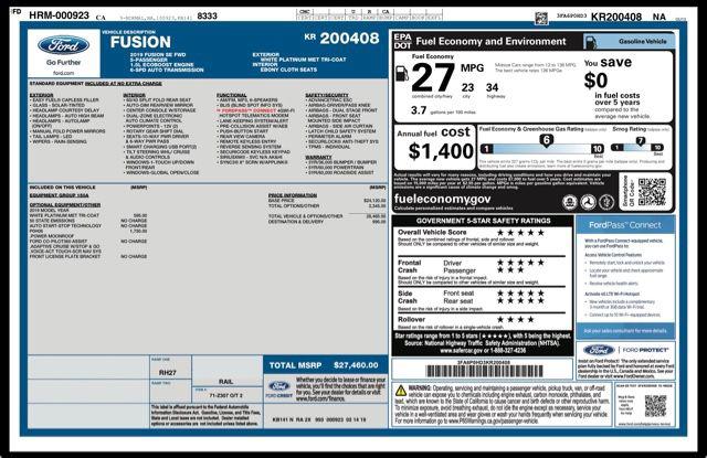 2019 Ford Fusion SE