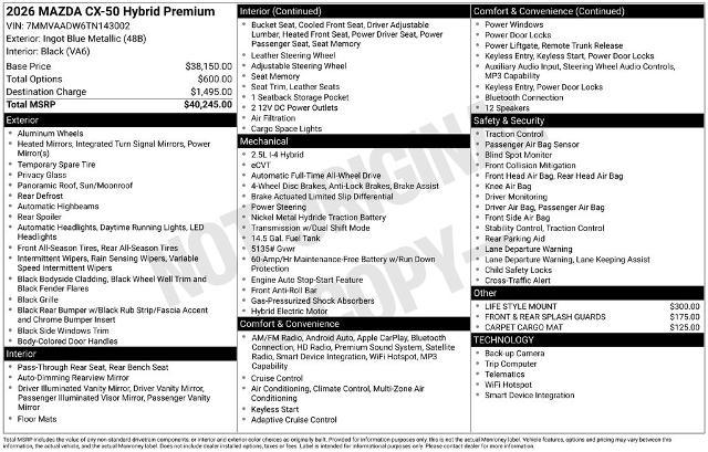 2026 Mazda CX-50 Hybrid Premium