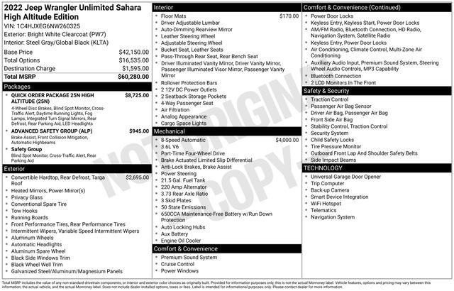 2022 Jeep Wrangler Unlimited High Altitude 4x4