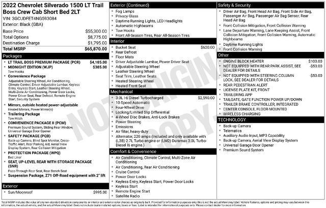 2022 Chevrolet Silverado 1500 4WD Crew Cab Short Bed LT Trail Boss