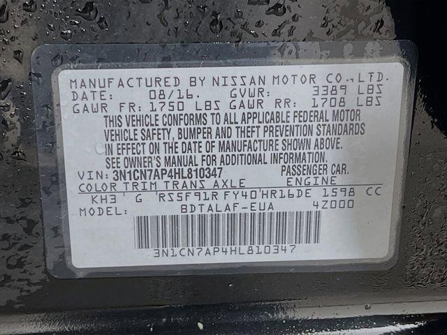 2017 Nissan Versa 1.6 S