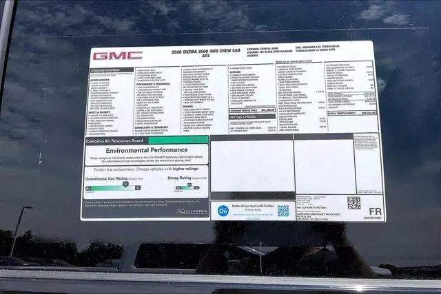2026 GMC Sierra 2500HD Crew Cab, Standard Bed, AT4, 4WD