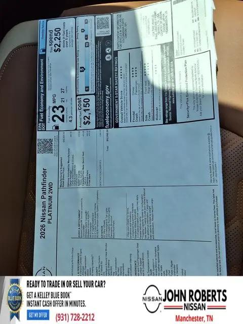 2026 Nissan Pathfinder Platinum