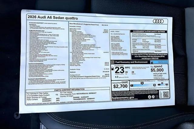 2026 Audi A6 Premium Plus quattro S tronic