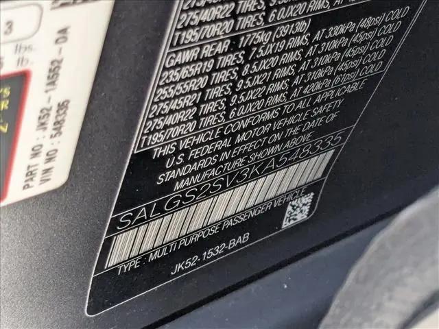 2019 Land Rover Range Rover 3.0L V6 Supercharged HSE