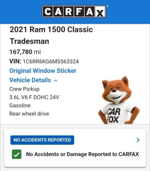 2021 Ram 1500 Tradesman Crew Cab 4x2 5'7" Box