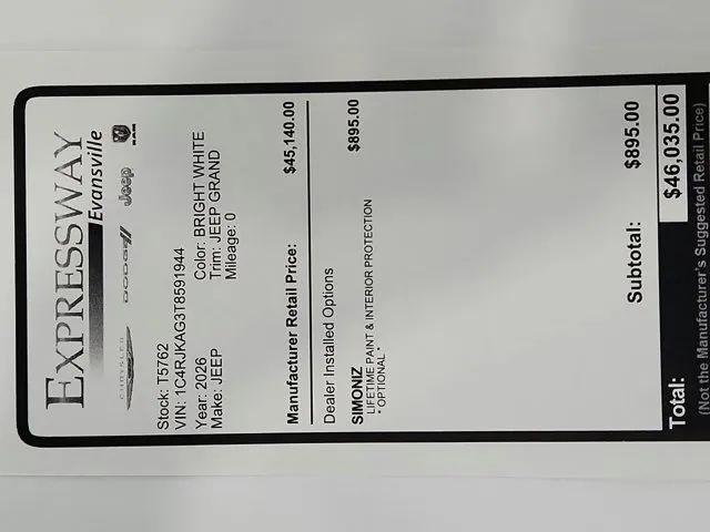 2026 Jeep Grand Cherokee L Laredo 4x4