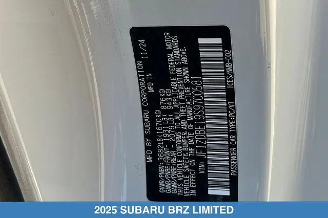 2025 Subaru BRZ Limited