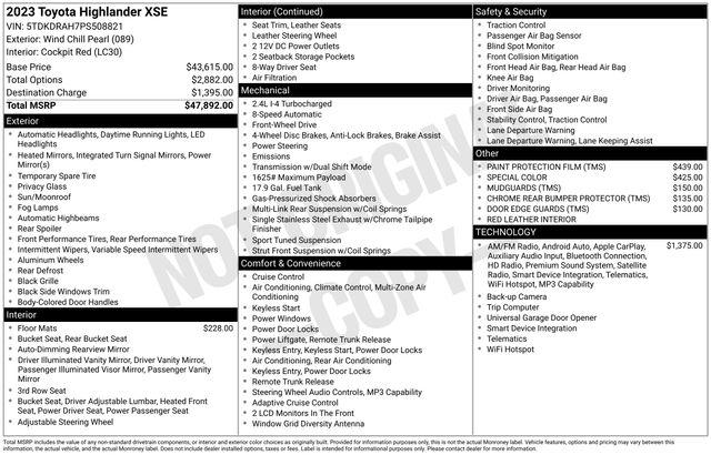 2023 Toyota Highlander XSE