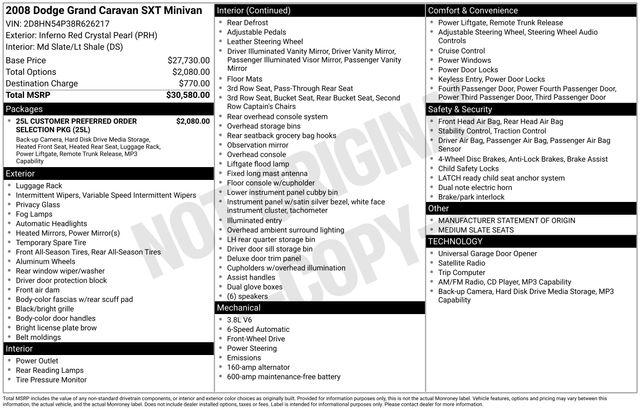 2008 Dodge Grand Caravan SXT