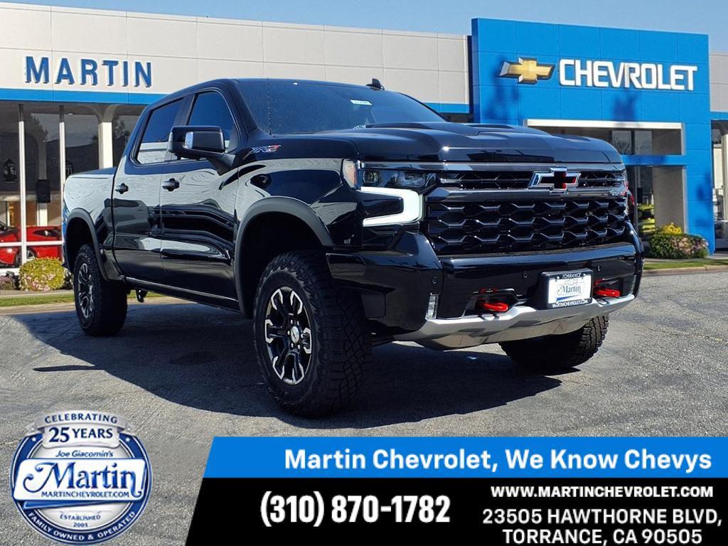 Black 2026 Chevrolet Silverado 1500 ZR2 Crew Cab 4WD Pickup Truck Four-Wheel Drive Automatic