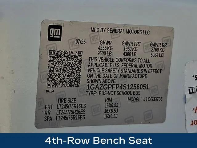 2025 Chevrolet Express Passenger RWD 3500 Extended Wheelbase LT