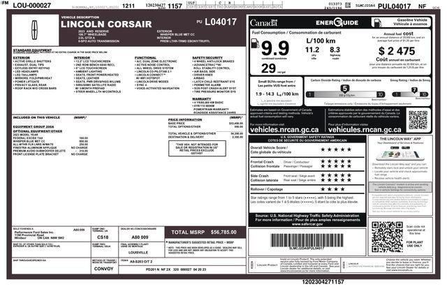2023 Lincoln Corsair Reserve