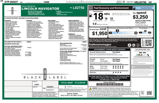 2022 Lincoln Navigator Black Label