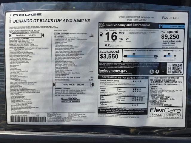 2026 Dodge Durango GT Plus HEMI V8