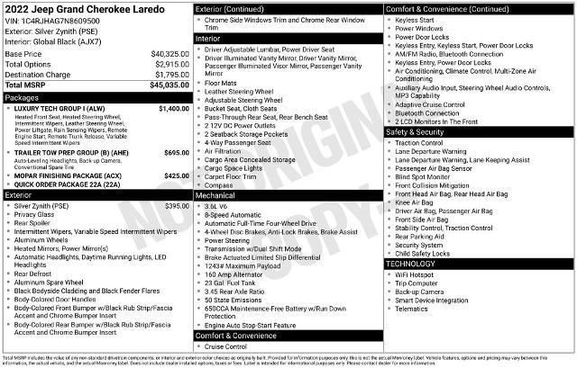 2022 Jeep Grand Cherokee Laredo 4x4